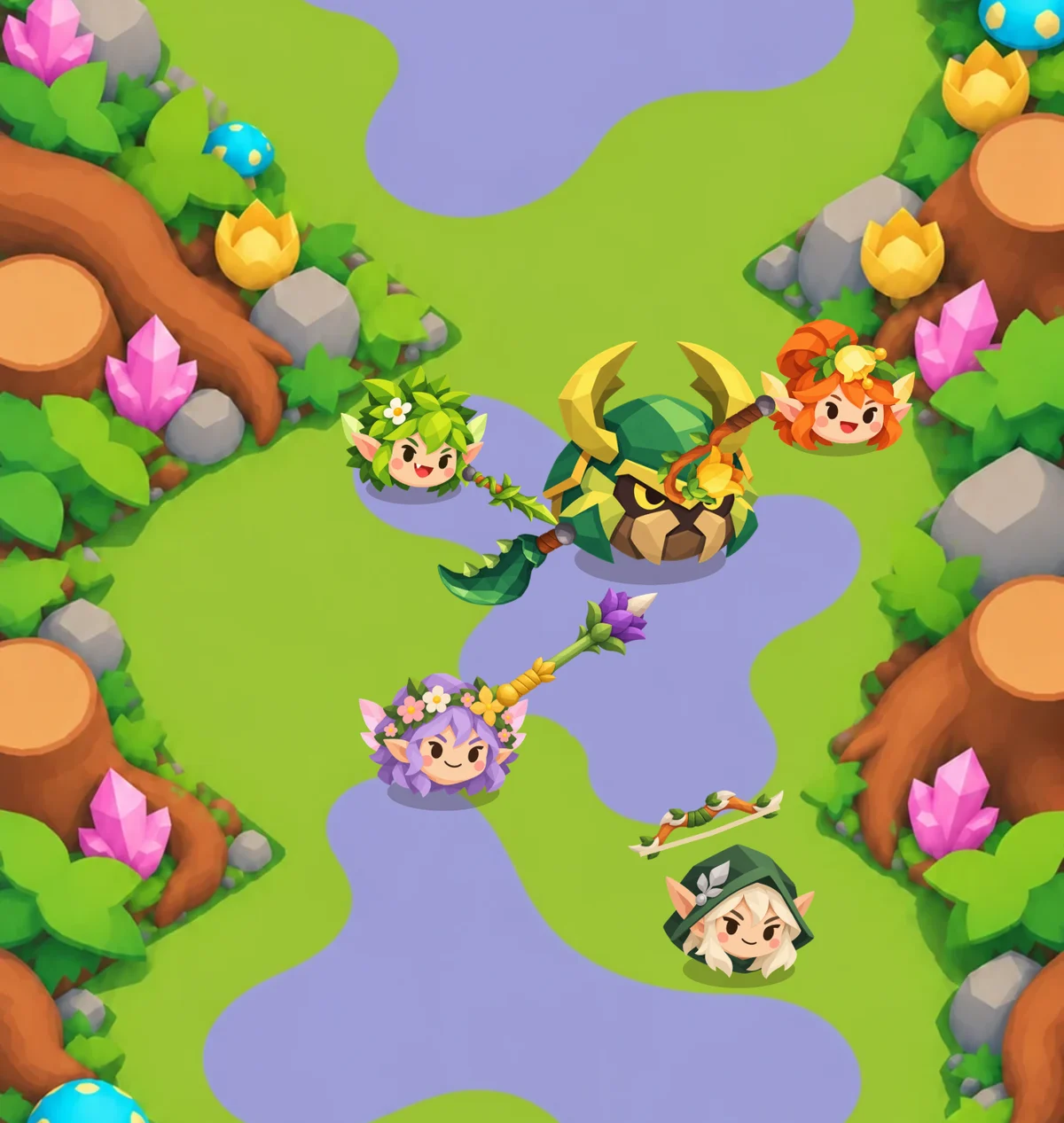 The Glade Fairy and the Elven Ranger in the Glimmerwood